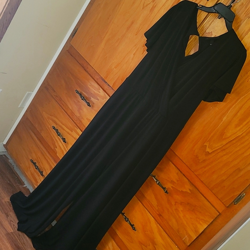 Wrap black jumpsuit